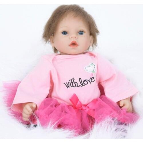 Educational Style 22 inch lifelike reborn baby dolls silicone reborn Real Touch new baby doll