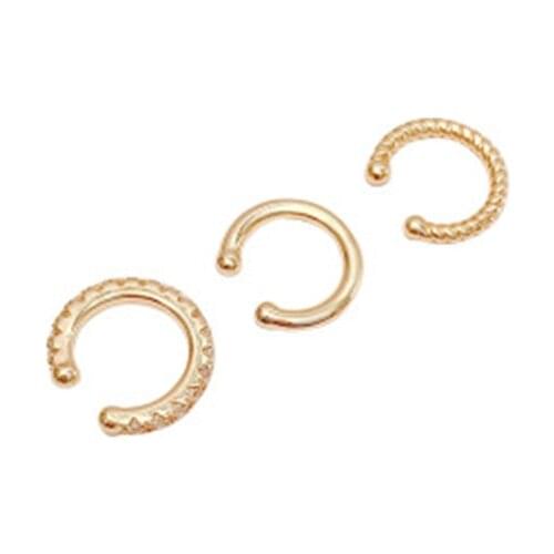 3-piece set ear bone clip without ear hole Fashionable new style elegant high quality Earrings