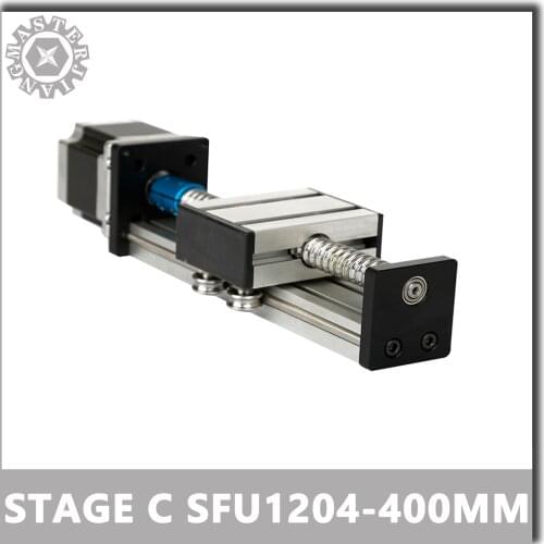 Stage C SFU1204-400mm Linear Guide Rails Linear Actuator System Module Table Ball Screw 400mm Travel Length CNC Guide