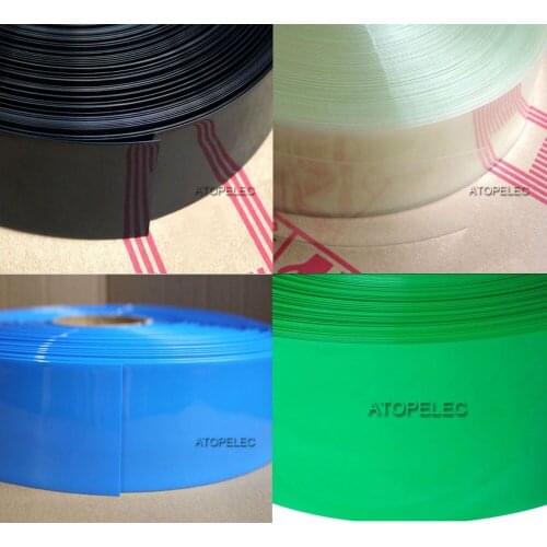 Wide 80MM / Diameter 50MM PVC 2:1 Heat Shrink Tubing Battery Wrap Selectable Color