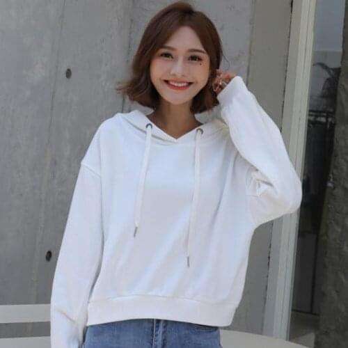 Hip Hop Women Hoodie Long Sleeve Crop Top Short Style Sweatshirts Autumn Cropped Cotton Hoodies Female Kpop Pullovers Jumper