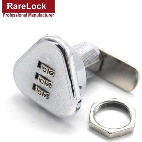 Triangle Combination Cam Lock 3 Code Password For Box Cabinet Locker Rarelock MMS256 C