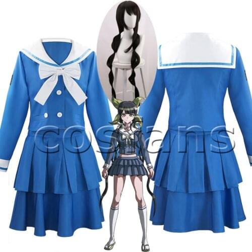 HOT Danganronpa V3 Killing Harmony Chabashira Tenko Women Costume Cosplay Blue School Uniform Outfit Tenko Chabashira Dress Suit