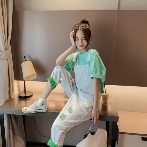 Woman Jeans Pants Womens Suspender Pants Suit Summer Clothes Pantalones Vaqueros Mujer