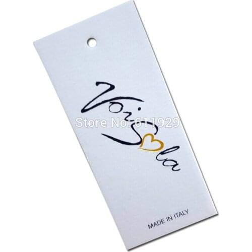 Golden embossed labels/customize clothing hang tags/garment printed tags/700 gsm matte paper tags clothing labels brand logo