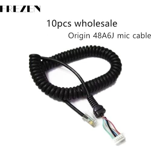 10pcs Replacement Mic Cable Cord Wire for YAESU MH-48A6J FT-7800 FT-8800 FT-8900 FT-7100M FT-2800M FT-8900R