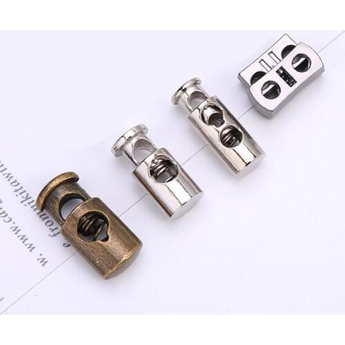 100 pcs/lot Metal Spring Deduction Hat CORD LOCK Drawstring Buckle Button Clothing Accessoriess