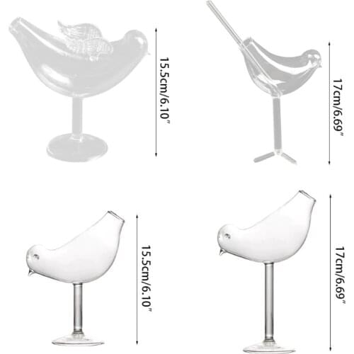 150Ml Creative Bird Shape Cocktail Goblet Glass Personality Molecular Smoked GXMA