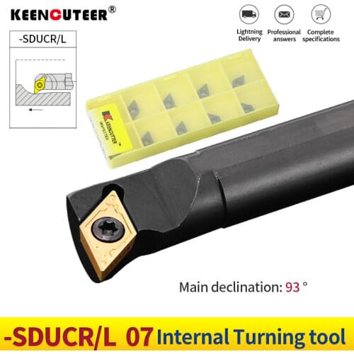 1pc S10K-SDUCR07 S16Q-SDUCR07 S20R-SDUCR07 Internal Turning Tool Holder DCMT Carbide Inserts Lathe Bar CNC Cutting Tools Set