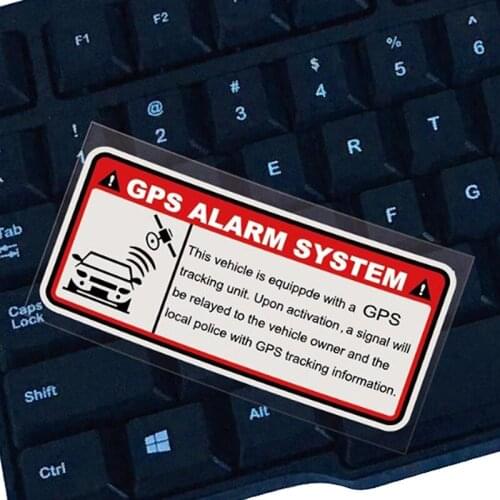 3Pcs Car Decals Warning Letters anti-theft safety warning reflective stickers GPS Alarm Security System Motorcycle Stickers
