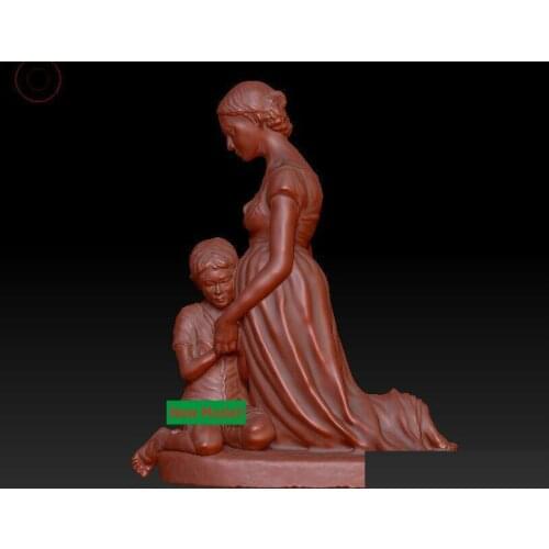 3D model stl format, 3D solid model rotation sculpture for cnc machine pray