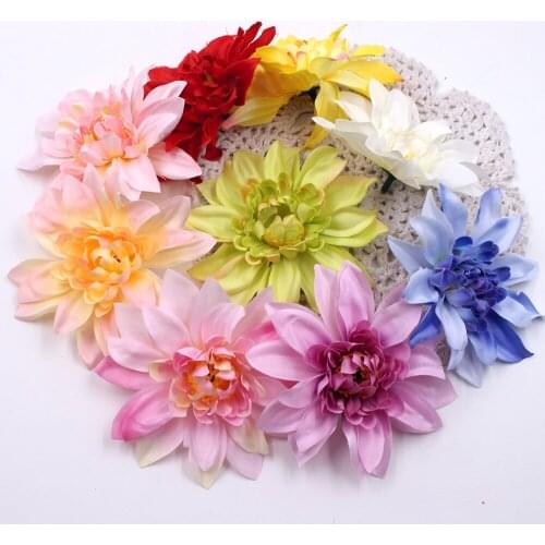 5pcs Artificial Flower Silk Dahlia Peony Flower Autumn Vivid Leaves DIY Wedding Flower Wall Home Flower Arrangement Gardening