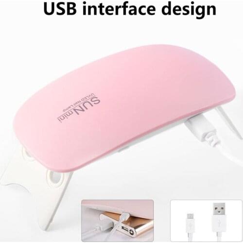 6W USB Nail Lamp Mini Portable Uv Lamp Professional Nail Dryer Nail Polish Gel Phototherapy Lamp LED Nail Light Nail Art