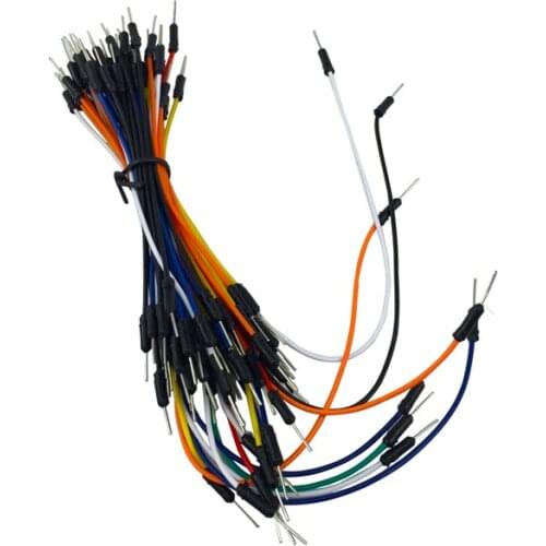 65pcs/Pack Jumper Cables Mix Color Male to Male Solderless Flexible Breadboard Jumper Cable Wire for Bread Board