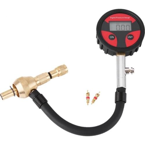 Automotive Tire Digital Display Pressure Gauge Fast Clamp Digital Display Pressure Gauge High Precision Digital Tire Pressure