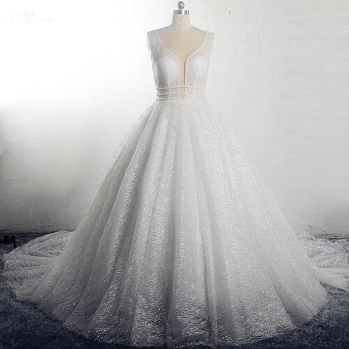 RSW1610 Real Pictures Vestido De Novia Sexy Open Chest Glitters Wedding Dress With Detachable Skirt