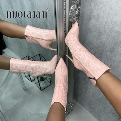 Ankle Boots For Women Winter Shoes Fashion Female Boots 2020 Brand Women Pump Shoes High Quality Elegant High Heels Boot