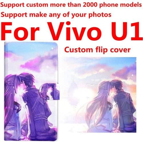 DIY Phone bag Personalized custom photo Picture PU leather case flip cover for Vivo U1