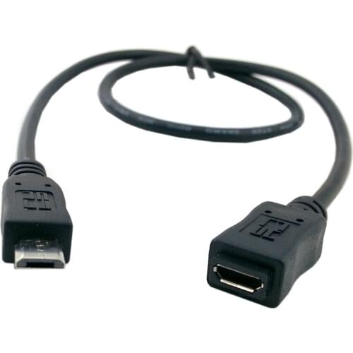 Chenyang black Full Pin Connected Micro USB 2.0 Type 5Pin Male to Female Cable 5ft (1.5m)for Tablet & Phone & CY & OTG Extension