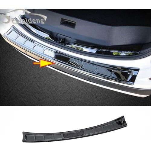 For Toyota RAV4 2016-2018 Black titanium outer Rear Bumper Protector Cover Trim car styling accessories