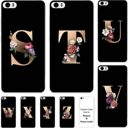 Flower 26 English Name Letters Custom Initial Case For Xiaomi Mi 6 Plus Phone Cover Capa