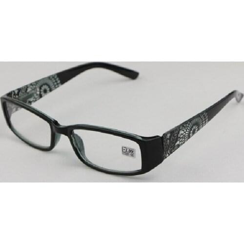 Elegant Vintage Ultralight Square Carved Reading GlassesWomen Men Resin Optical Lenses Presbyopic 1.0-4.0 R191