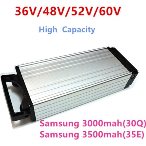 Electric Bicycle 36v 48V 52v 60v 20ah 24ah 25ah 28ah 30ah 33ah 35ah 39ah 40ah 45ah Rear Rack Battery EBike Luggage Rack battery