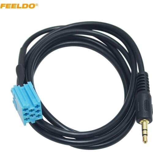 FEELDO Car CD Radio Audio 3.5mm 8-Pin AUX Plug Cable Input Adapter for Mercedes Benz Smart 450 AUX Wire Cable#5803