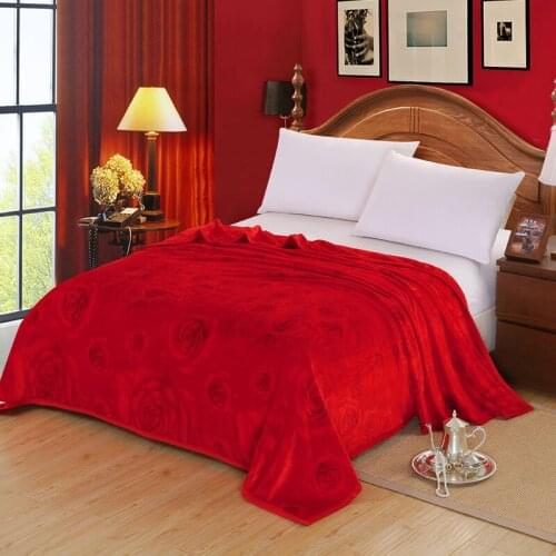 Wedding blankets quilts twin full queen king adult blankets soft Throw Flannel flowers blankets on Bed/car/sofa kids luxury rugs