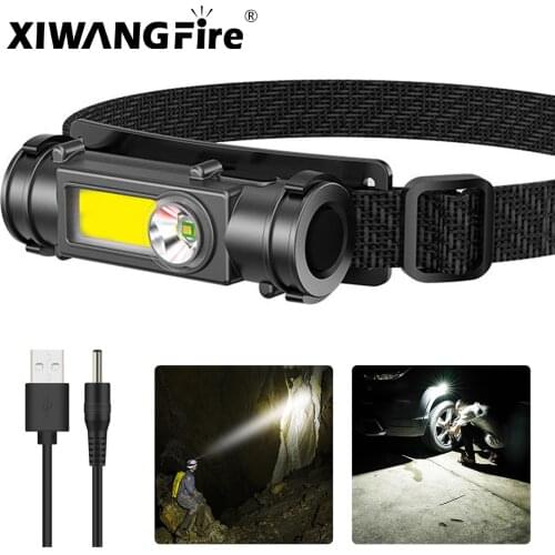 Head-mounted Flashlight with Rechargeable Long-range Outdoor Compact and Multifunctional Household Led Headlight with Magnet