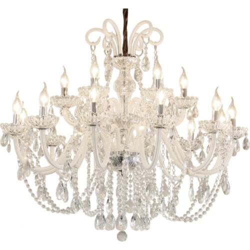 White Crystal Chandeliers Modern LED Chandeliers For Living Room Nordic Lamp Wedding Decoration Lights White chandelier Lighting