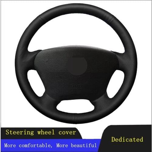 Car Steering Wheel Cover Black Hand-stitched Artificial Leather For Mercedes Benz W163 M-Class ML230 270 320 350 430 500 1997