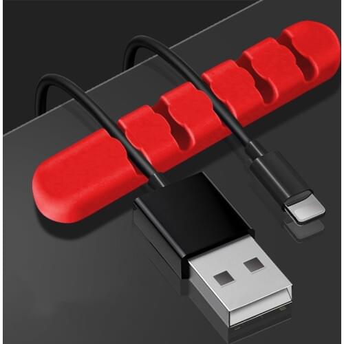Cable organizer for Mouse Headphone Wire Office Desktop Phone Cables holder Silicone USB organizador de cables Cable Winder