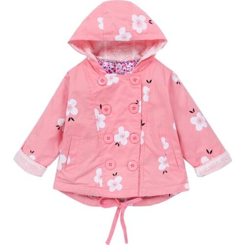 Baby Girls Coat Winter Spring Baby Girls Princess Coat Jacket Floral Hoodie Casual Outerwear for girl Infants Toddler clothing