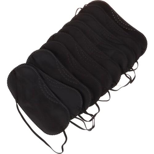 10Pcs/lot Fast Sleeping Eye Mask Eyeshade Cover Shade Patch Women Men Soft Portable Blindfold Travel Sleep Mask Eye Cover