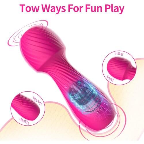 Mini Wand Massager Handheld Electric Personal Powerful Cordless USB Rechargeable Waterproof Massager for Women 9 Vibration New
