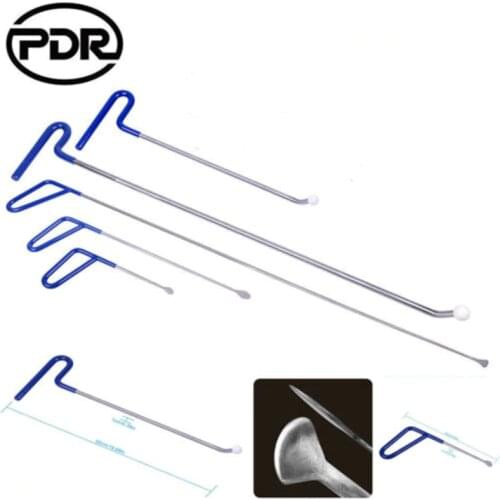 PDR Tools Kits Push Pull Rods Hook Tail Hail Removal for car Paintless Dent Repair Tools 5 pcs/set Hook Rods