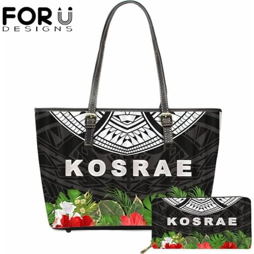 FORUDESIGNS New Kosrae Turtle Polynesian Print Casual Tote Bag Female Luxury Handbag Large Capacity Shoulder Bag for Women Purse