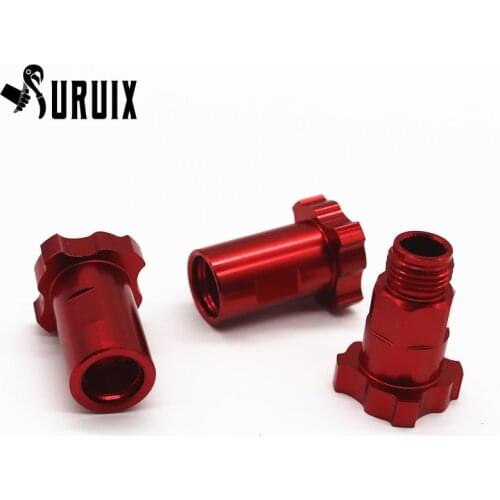 Spray Gun Connector Red Aluminum Electrophoresis Spray Gun PPS Adapter Spray Gun Cup Adapter Pot Joints 16X1.5 14X1