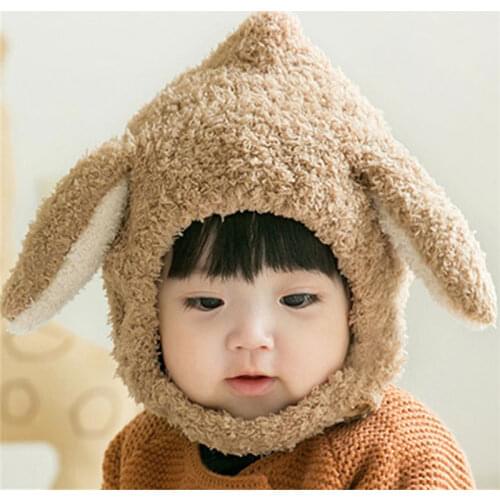 Baby Rabbit Ears Hat Toddler Infant Autumn Winter Knitted Caps for Children Baby Bunny Beanie Hats Accessories Photography Props