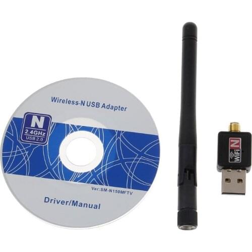 Mini USB Wifi Adapter 150Mbps 2dB 5dB Antenna Network Lan Card PC Wi-fi Receiver Wireless 802.11b/n/g High Speed Wifi Adaptador