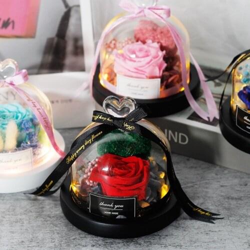 In 2020, new dried flowers with LED lights, roses with glass domes, beasts and beauties, birthdays, Christmas, home decorations