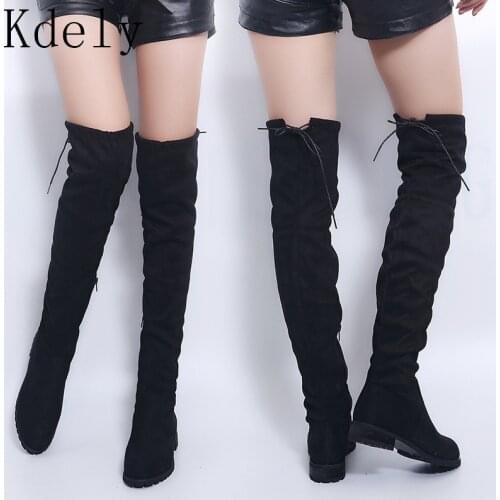 Over-The-Knee Boots Women Boots Sexy Female Winter Shoes Women Suede Long Boots Ladies Thigh High Boots Bota Women Botas Mujer