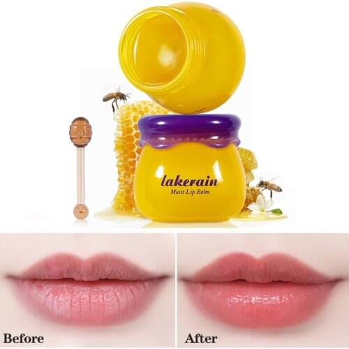 Moisturizing Lip Sleeping Mask 10g Day Use Essence Nutrious Lip Care Moisture Honey and Cheery Lip Balm Smoothing Dryness 1PC