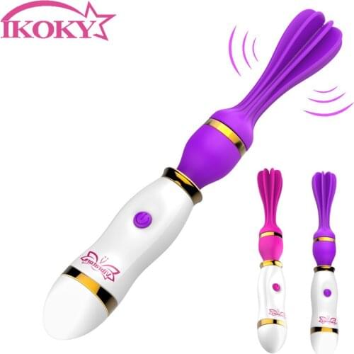 12 Speed Rotation Oral Vibrator Tongue Licking Breast Massage AV Stick Clitoris Stimulation Masturbation Sex Toys for Woman