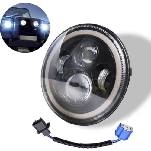 140W 7 inches 6000k White 3000K Golden Light LED Angle Eye for Jeep Wrangler