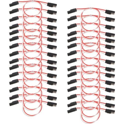 30x Quick Disconnect Polarized 10 Gauge 13" 2-Pin SAE Wire Flat Plug 12V