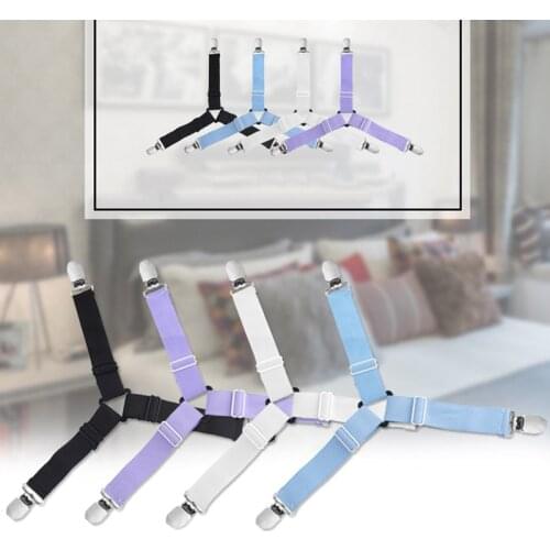 4Pcs/set Adjustable Sheet Holder Sheet Buckle Fixing Clip Bed Sheet Fasteners Anti Running 10*2.5CM Stainless Steel