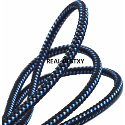 5m/lot approx 6mm Braided round Leather Silk Cord Available For making Bracelet Necklace round braid leather strands diy jewelry