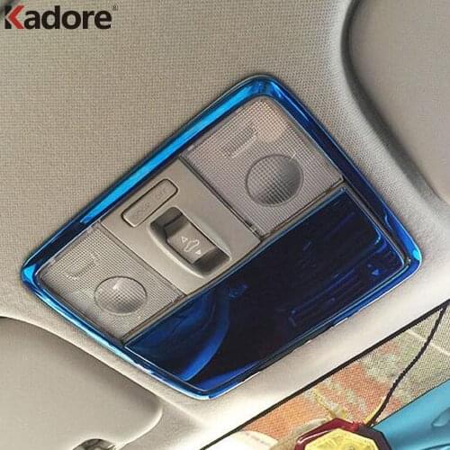 For Kia Rio 4 X-line 2018 2019 Auto Accessories Stainless Steel Car Inside Rear Reading Lamp LED Light Cover Trim Car-Styling